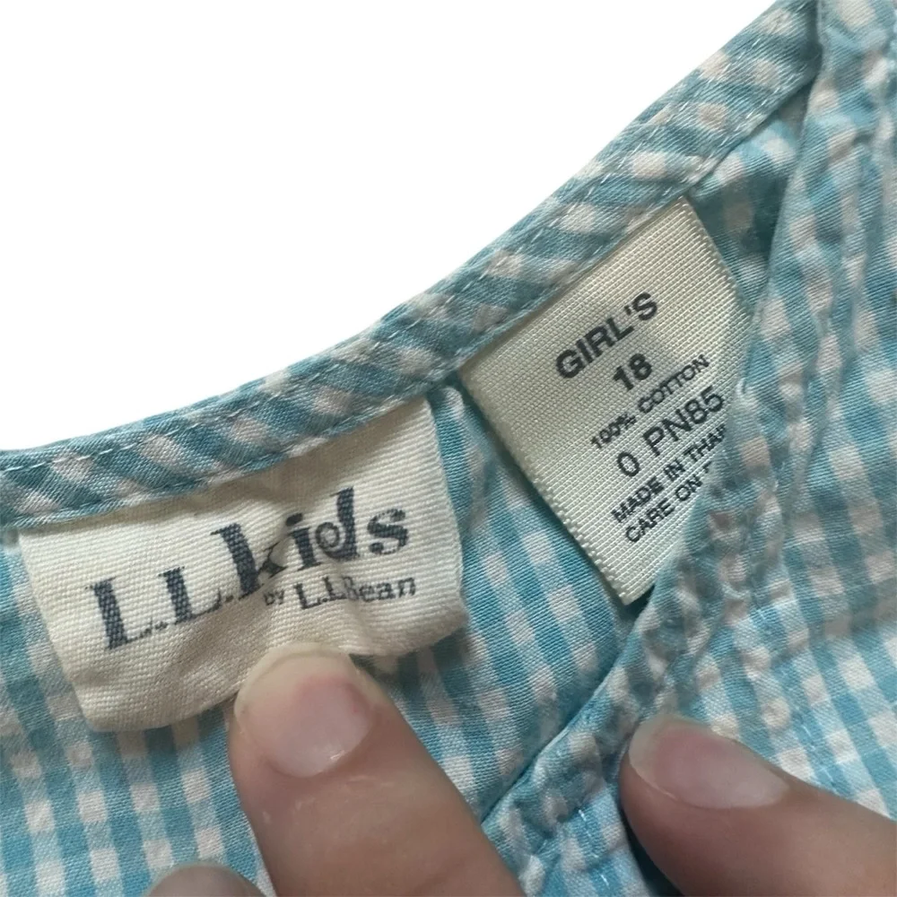 L.L Kids by L.L bean button‎ up little girls top size 18